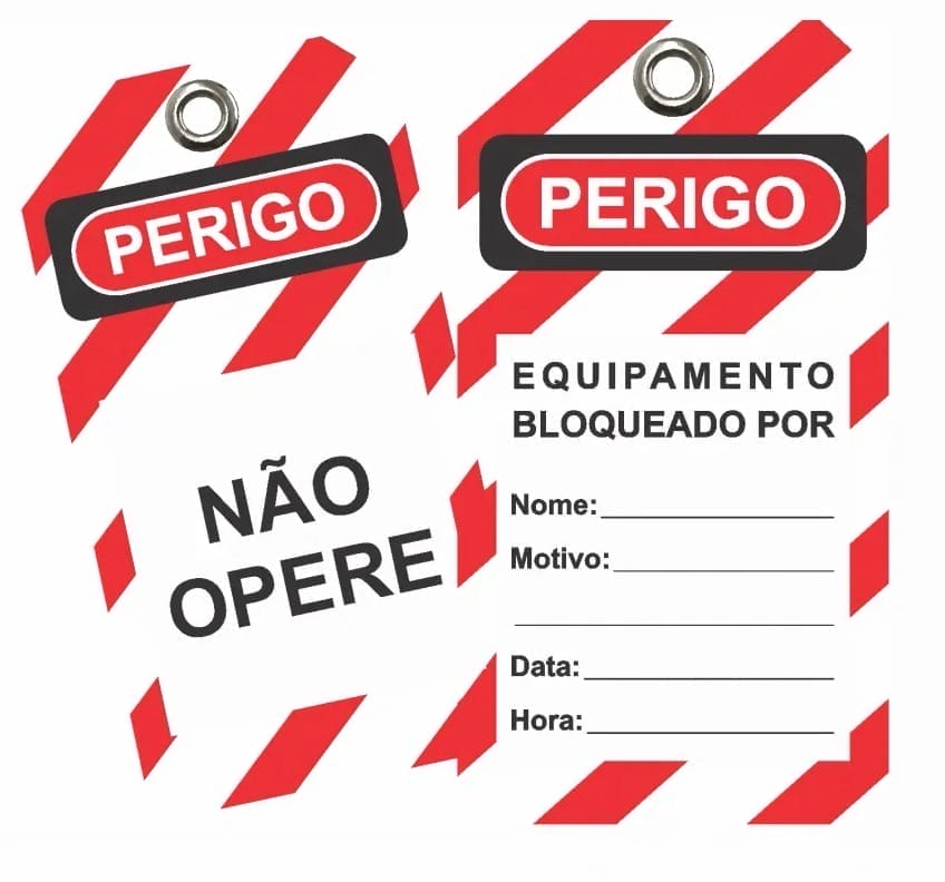 Etiqueta de Bloqueio Flexível Sem Filme 0,45mm Esp.